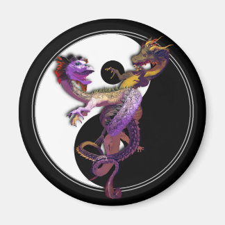 Yin Yang och Dragons Dance of Kärlek Magnet