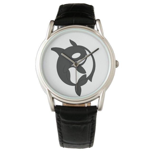 Yin-Yang Orcas eWatch Watch Armbandsur (Framsida)