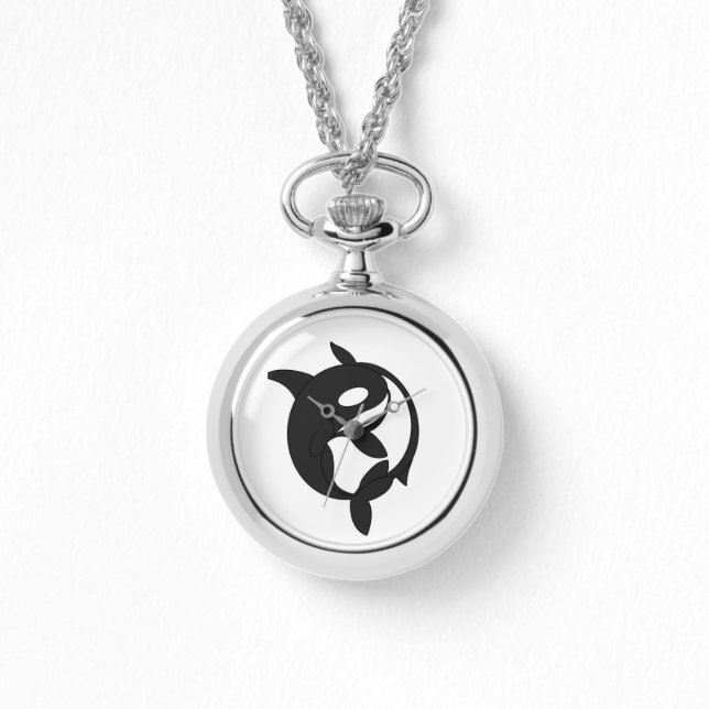Yin-Yang Orcas eWatch Watch Armbandsur (Framsida)