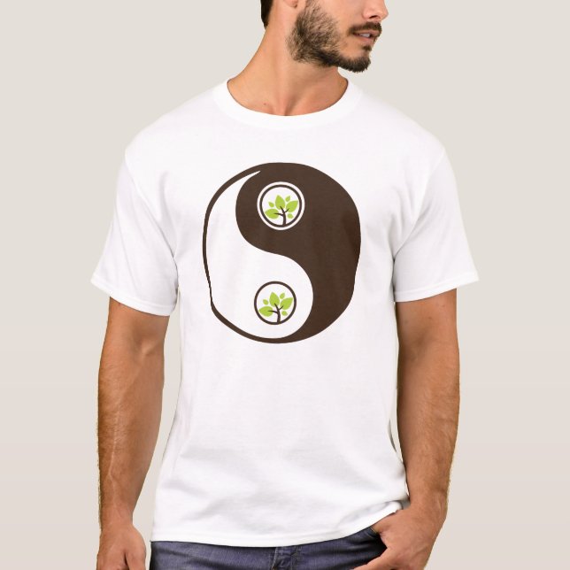 Yin Yang Organic Planet Shirts T Shirt (Framsida)
