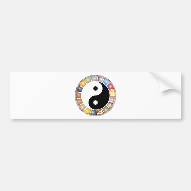 yin yang östra asian filosofi bildekal (Framsidan)