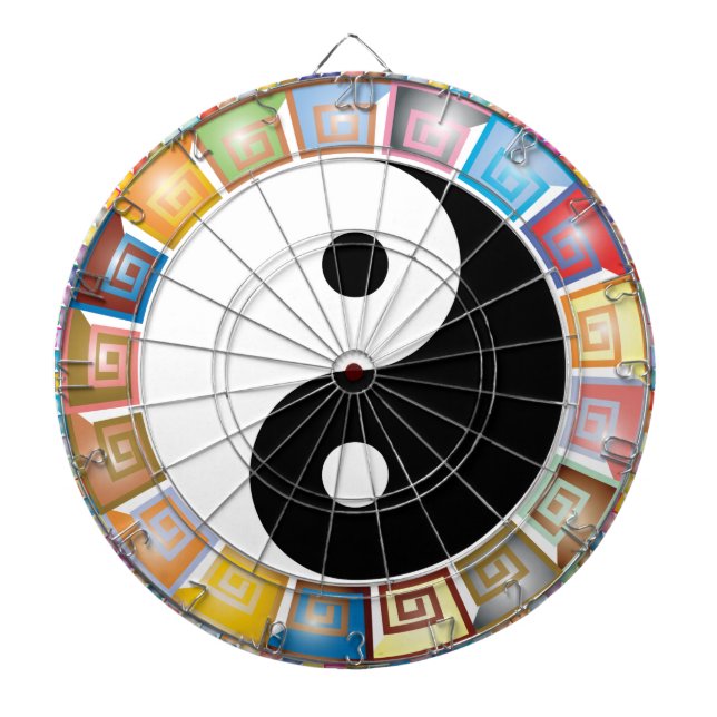 yin yang östra asian filosofi darttavla (Framsidan)