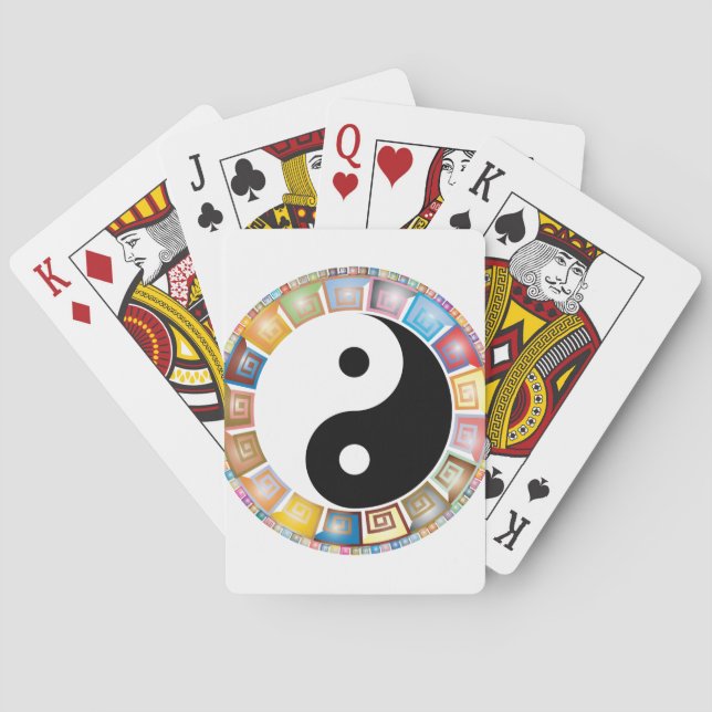 yin yang östra asian filosofi kortlek (Baksidan)