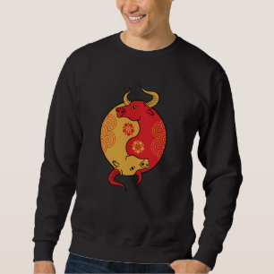Yin Yang Ox Lång Ärmad Tröja