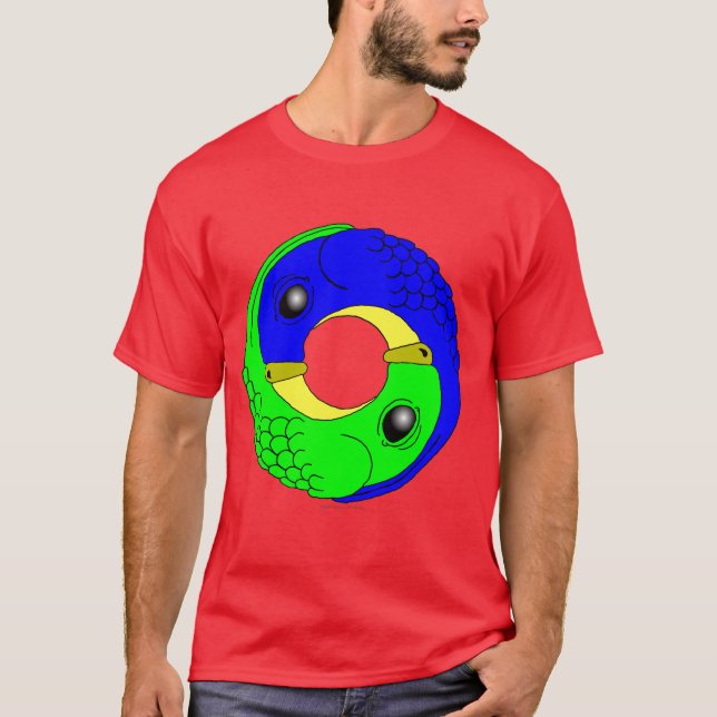 Yin Yang papegojor Tee Shirt (Framsida)