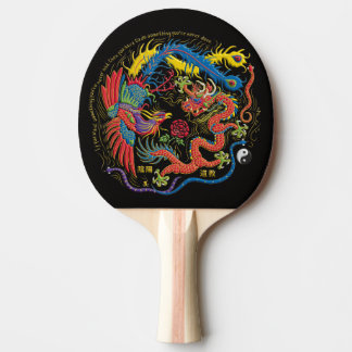 Yin Yang Phoenix och drakepingen Pong paddlar Pingisracket
