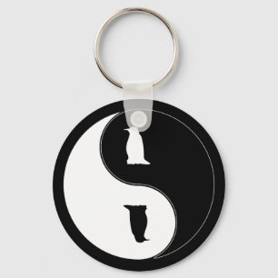 Yin Yang pingvin Nyckelring