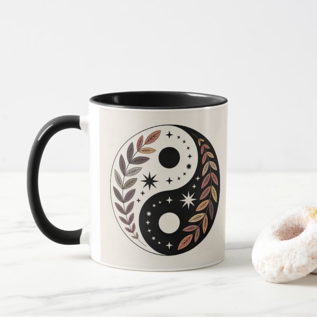Yin Yang Plant Stars Meditation Mug Mugg (Med munk)