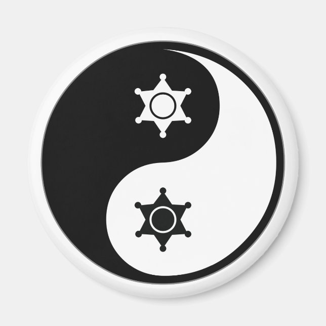 Yin Yang Police Work Magnet (Framsidan)