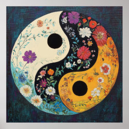 Yin Yang Poster konst - Colorful Yoga Poster
