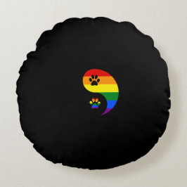 Yin-yang Pride Rund Kudde