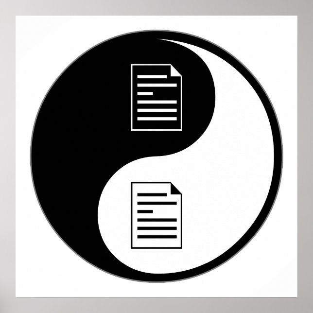 Yin Yang Proofreading Poster (Framsidan)