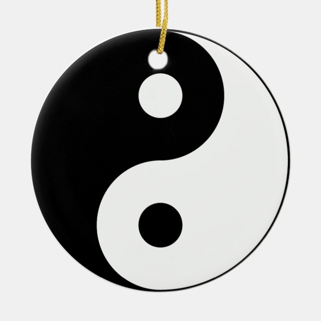 Yin Yang prydnad Julgransprydnad Keramik (Framsidan)
