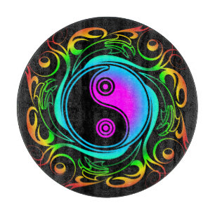 Yin Yang Psychedelic Rainbow Tattoo