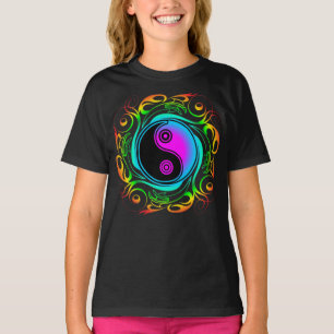 Yin Yang Psychedelic Rainbow Tattoo T Shirt