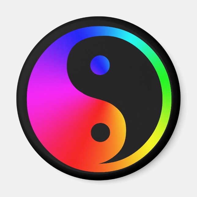yin yang rainbow magnet (Framsidan)