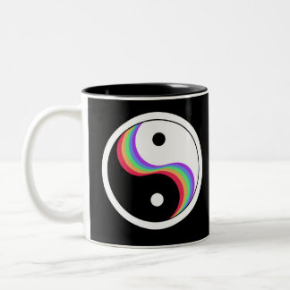 Yin Yang Rainbow Två-Tonad Mugg