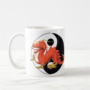 Yin-yang Red Dragon Kaffemugg