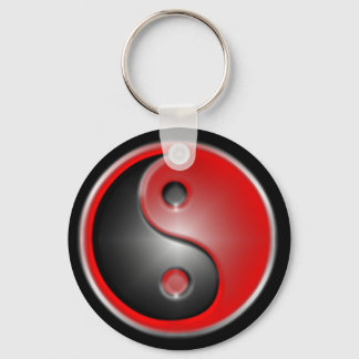 yin-yang-red nyckelring