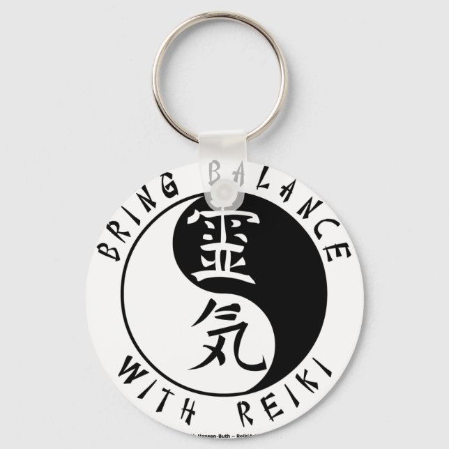 Yin Yang Reiki Kanji Nyckelring (Framsida)