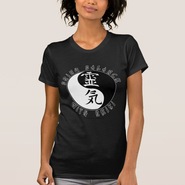 Yin Yang Reiki Kanji Tee (Framsida)