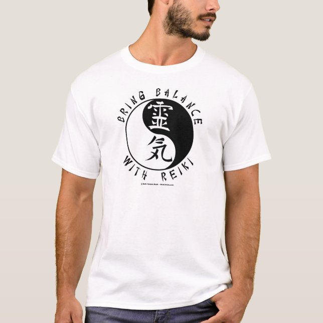 Yin Yang Reiki Kanji Tee (Framsida)