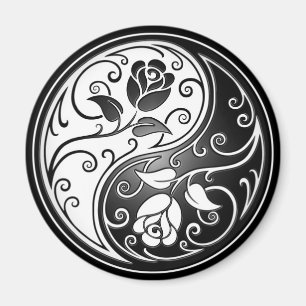 Yin Yang ro, svart Magnet