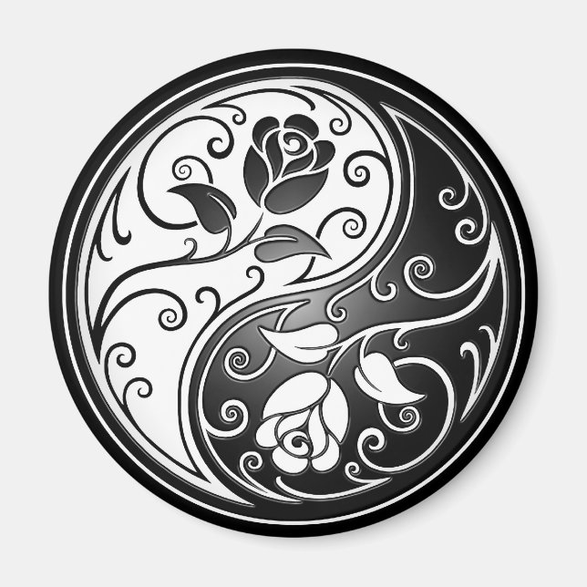 Yin Yang Ro, svart Magnet (Framsidan)