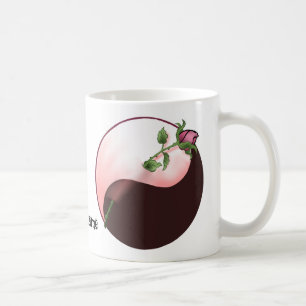 Yin Yang Röd ros Kaffemugg