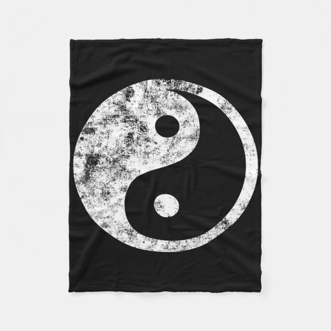 Yin Yang . Roligt Yin-yang-symbol Yoga Tao Tee  Fleecefilt (Framsidan)