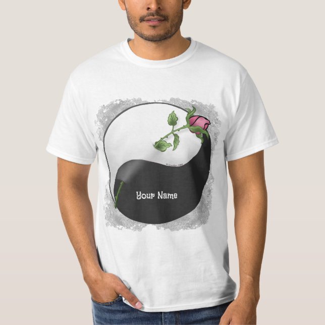 yin yang Ros  t-shirt (Framsida)