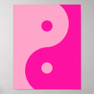 Yin Yang Rosa Poster