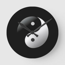 Yin Yang Rund Klocka