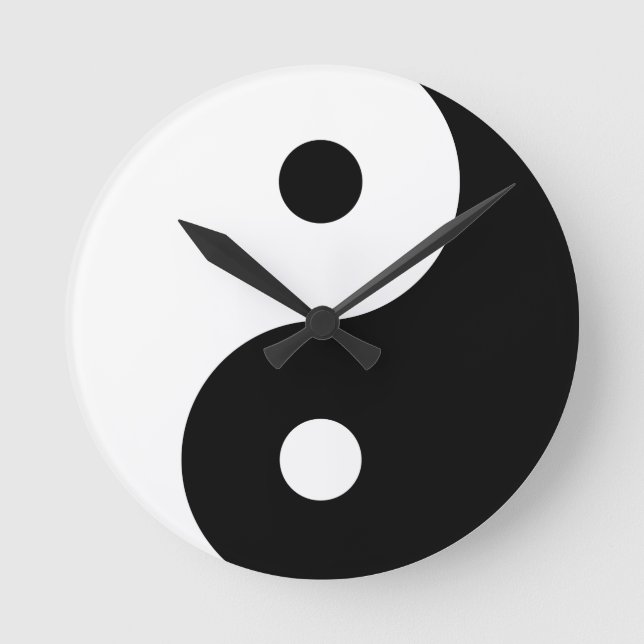 Yin Yang Rund Klocka (Framsida)