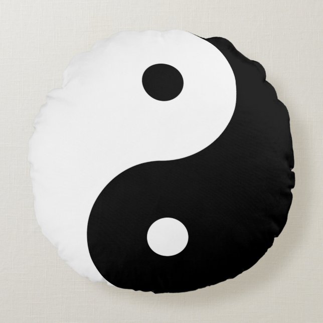 Yin-Yang Rund Kudde (Framsidan)