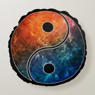Yin Yang Rund Kudde