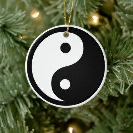 Yin Yang Rund Prydnad Dekor Julgransprydnad Keramik