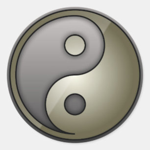 Yin Yang Runt Klistermärke