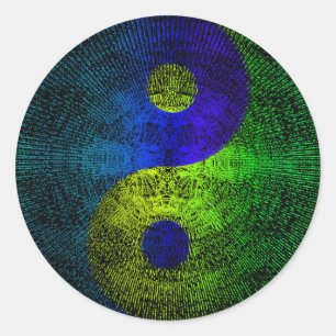 Yin-yang Runt Klistermärke