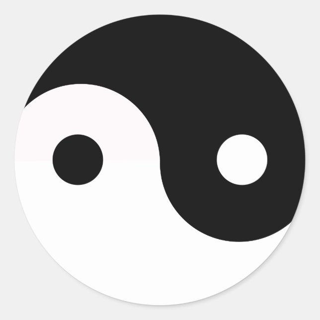 Yin Yang Runt Klistermärke (Framsida)