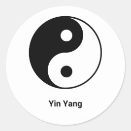 Yin Yang Runt Klistermärke