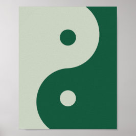 Yin Yang Sage Grönt Poster