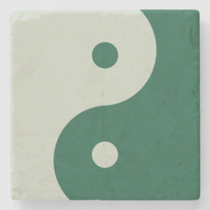 Yin Yang Sage Grönt Stenunderlägg