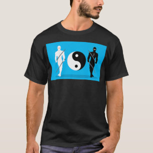 Yin Yang Samurai Ninja Blue Background Underbar Gi T Shirt
