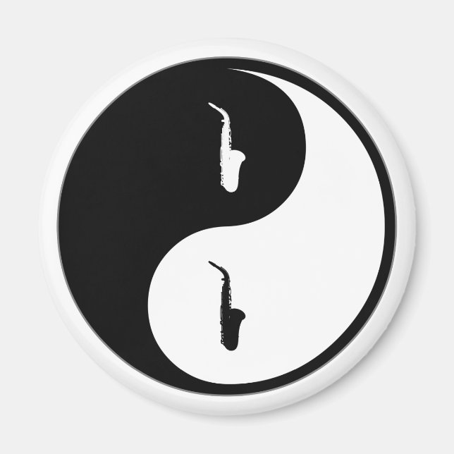 Yin Yang Saxophone Magnet (Framsidan)