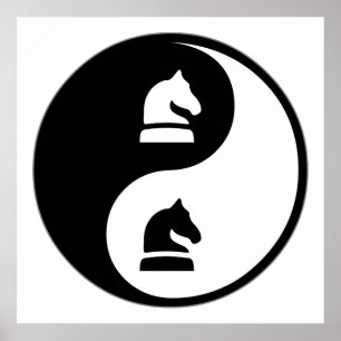 Yin Yang schack Poster
