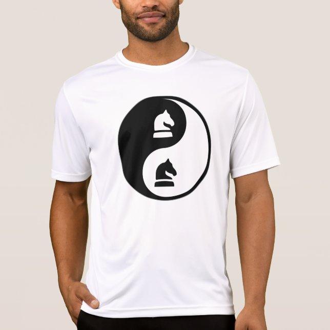 Yin Yang schack Tee Shirt (Framsida)