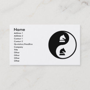 Yin Yang schack Visitkort