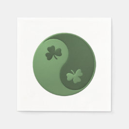 Yin Yang Shamrocks St. Patrick's Day Pappersservett