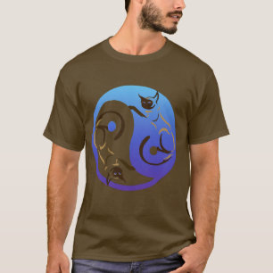 Yin Yang Siamese kattT-tröja Tee